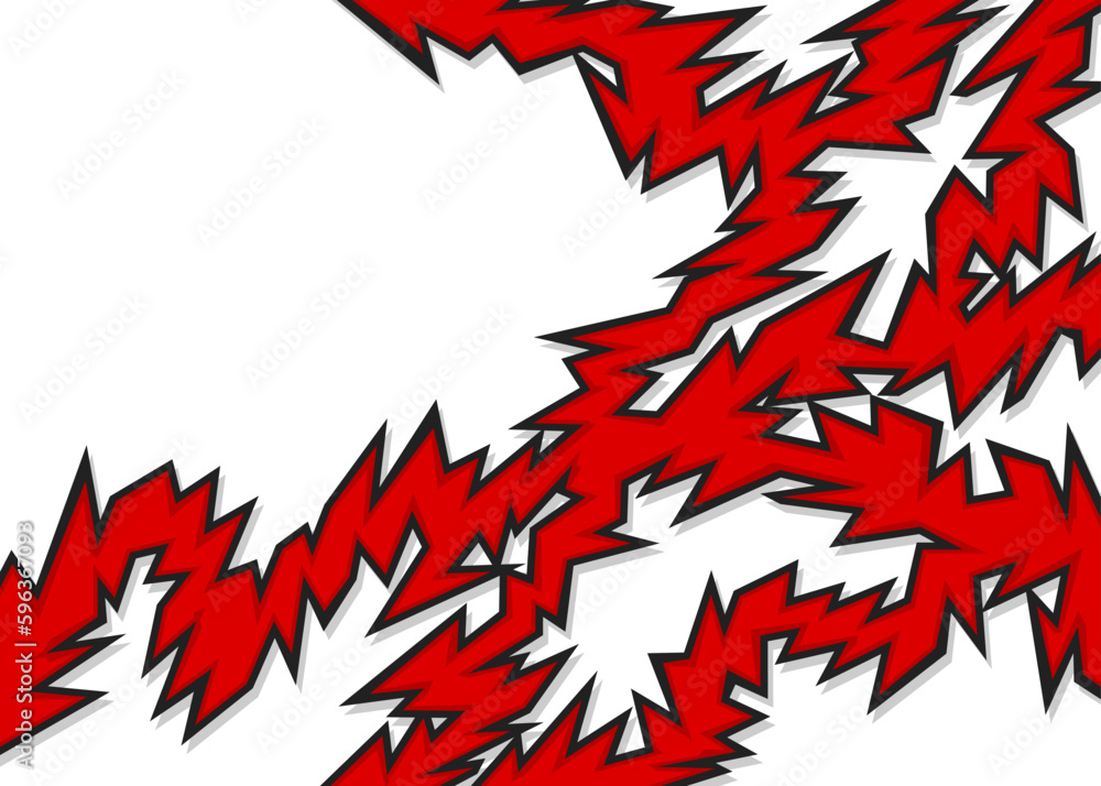 Poster abstract background with jagged line pattern and with some copy space area