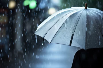 Fotobehang umbrella in rain © Master-L