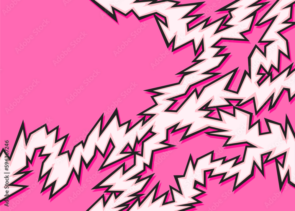 Poster abstract background with jagged line pattern and with some copy space area