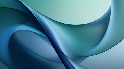 abstract blue background with smooth lines and waves Generative ai