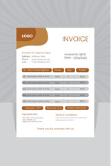 CREATIVE PROFESSIONAL INVOICE DESIGN IN VECTOR