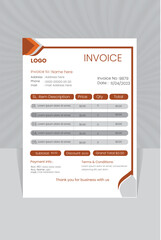 CREATIVE PROFESSIONAL INVOICE DESIGN IN VECTOR