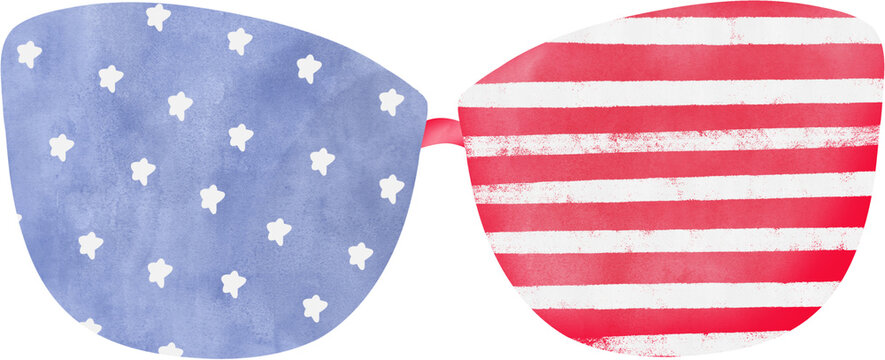 4th of July gnome watercolor clipart