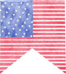 Obraz premium 4th of July gnome watercolor clipart