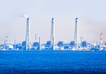 Obraz premium 姉崎 火力発電所 【 化石燃料 で 発電 の イメージ 】