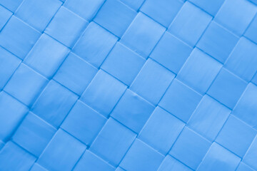blue jute sack background, closeup on the fibers