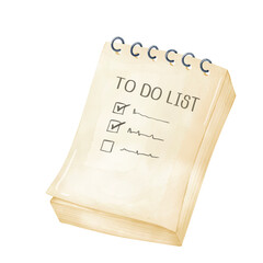 To do list watercolor