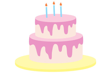 birthday cake with candles