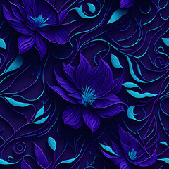 flowers abstract background line waves noise Generative AI