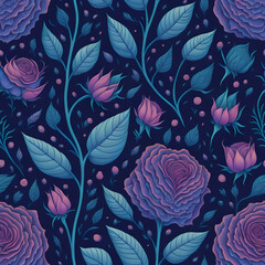 a detailed illustration of flowers intricat Generative AI