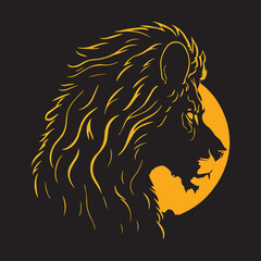 lion head vector