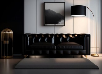futuristic modern living room interior design.