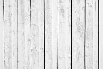 White wood background, Washed old wooden abstract texture, Vintage fence wall with shadow, Wood striped surface,Wide horizon Background plank for table, floor