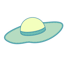 summer hat on a white background