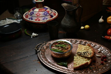 Chicken Handi | White Butter Chicken | Desi Food | Top View | Royal Cutlery