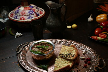 Chicken Handi | White Butter Chicken | Desi Food | Top View | Royal Cutlery