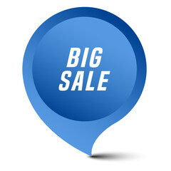 Colorful vector flat design banner big sale. This sign is well adapted for web design.