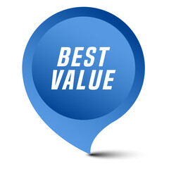 Colorful vector flat design banner best value. This sign is well adapted for web design.