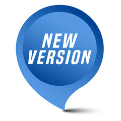 Colorful vector flat design banner new version. This sign is well adapted for web design.