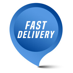 Colorful vector flat design banner fast delivery. This sign is well adapted for web design.