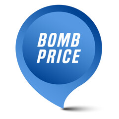 Colorful vector flat design banner bomb price. This sign is well adapted for web design.