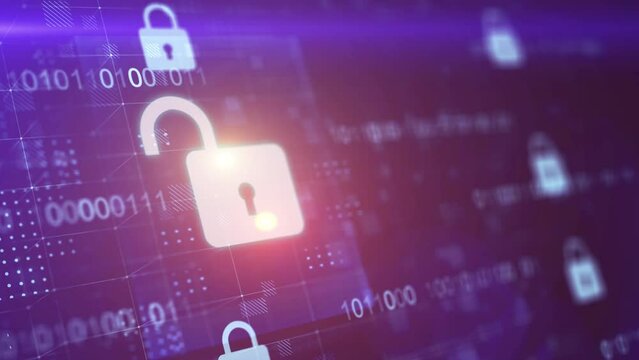 Digital business and technology concept, virtual screen showing DATA BREACH.