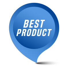 Colorful vector flat design banner best product. This sign is well adapted for web design.