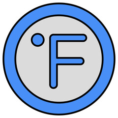 An icon design of fahrenheit 