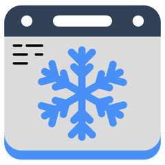 An icon design of winter season 