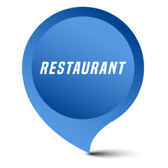 Colorful vector flat design banner restaurant. This sign is well adapted for web design.