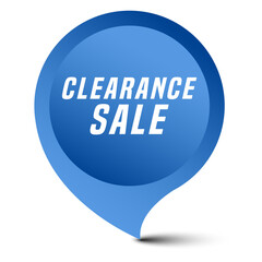 Colorful vector flat design banner clearance sale. This sign is well adapted for web design.
