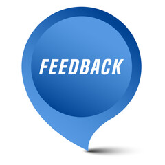 Colorful vector flat design banner feedback. This sign is well adapted for web design.