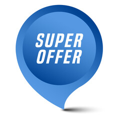 Colorful vector flat design banner super offer. This sign is well adapted for web design.