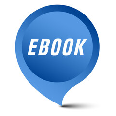 Colorful vector flat design banner ebook. This sign is well adapted for web design.