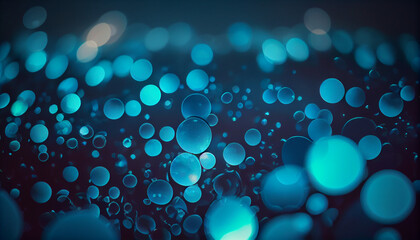 Abstract blue background with bokeh defocused background Ai generated image