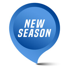 Colorful vector flat design banner new season. This sign is well adapted for web design.