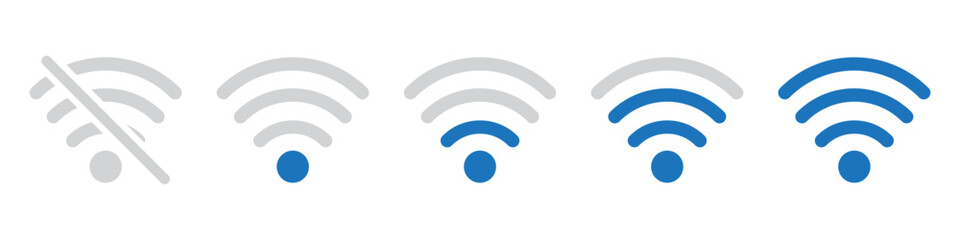 Wi fi icon set simple design