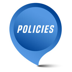 Colorful vector flat design banner policies. This sign is well adapted for web design.