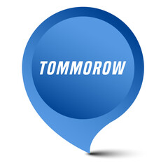Colorful vector flat design banner tommorow. This sign is well adapted for web design.