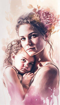 Mother's Day and Womanhood - stock photos featuring mother holding their children, capturing the beauty and strength of womanhood.
