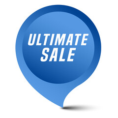 Colorful vector flat design banner ultimate sale. This sign is well adapted for web design.