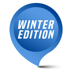 Colorful vector flat design banner winter edition. This sign is well adapted for web design.