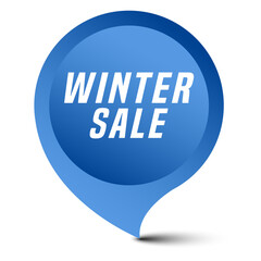 Colorful vector flat design banner winter sale. This sign is well adapted for web design.