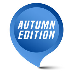 Colorful vector flat design banner autumn edition. This sign is well adapted for web design.