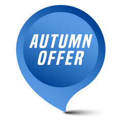 Colorful vector flat design banner autumn offer. This sign is well adapted for web design.