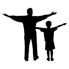 happy father day sillhouette