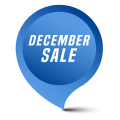 Colorful vector flat design banner december sale. This sign is well adapted for web design.