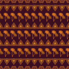 Embroidery colorful simplified ethnic  pattern . Vector  traditional folk elements   for design. boho chic, strips ornament 