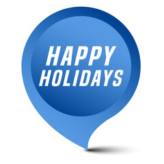 Colorful vector flat design banner happy holidays. This sign is well adapted for web design.