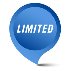 Colorful vector flat design banner limited. This sign is well adapted for web design.